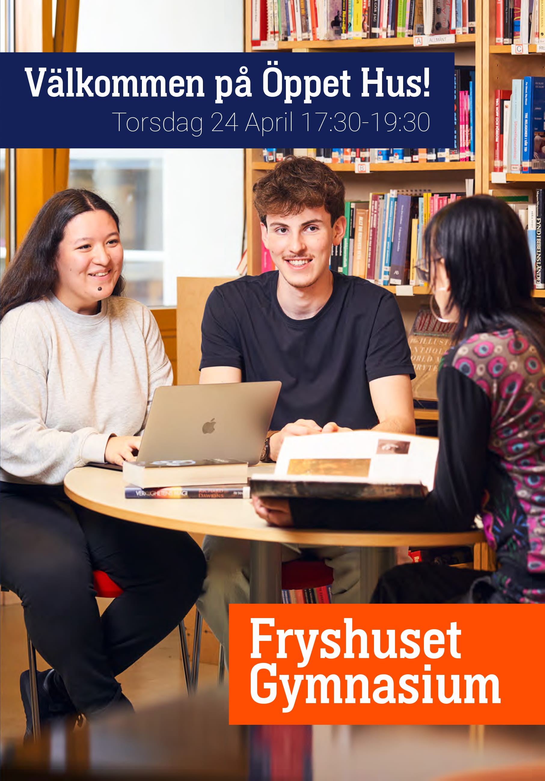 Affisch för Öppet hus på fryshuset, innehållande tid och plats. - Passerat datum